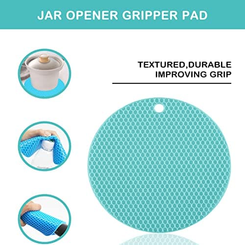 Jar Opener for Weak Hands, Seniors with Arthritis, 5 in 1 Multi Function Bottle Opener Lid Opener For Arthritic Hands with Non Slip Rubber Jar opener Gripper Pad