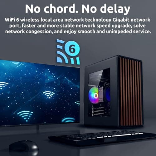 Desktop Computer Tower PC, Intel Core i7-4770-3.4GHz, 16GB DDR3 RAM, 512GB SSD Hard Drive, RGB Fan x 3, Wi-Fi 6.0, USB 3.0, HDMI, Windows 11 Home or Office