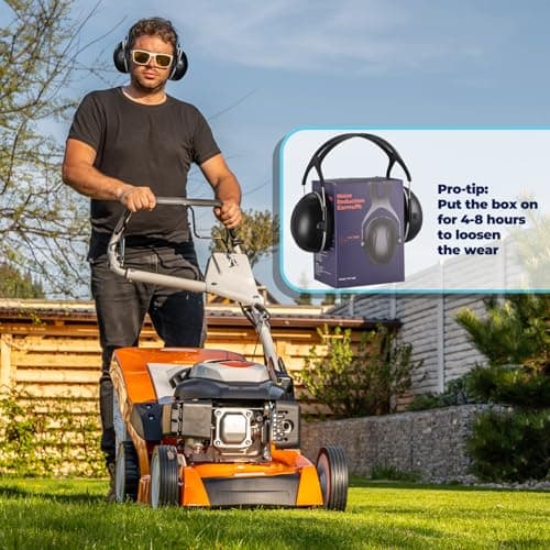 SNR 35dB High Noise Cancelling Ear Muffs, Ear Protection for Mowing, Adult Noise Cancelling Headphones for Autism, Hearing Protection Ear Muffs for Noise, Noise Reduction Earmuffs for Shooting,Mowing