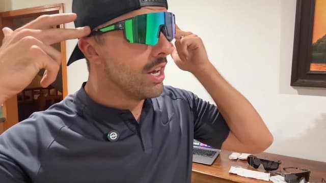 QALLY Polarized Sports Sunglasses for Men, UV400 Protection Mens Sunglasses Wrap Around Sun Glasses for Cycling Running