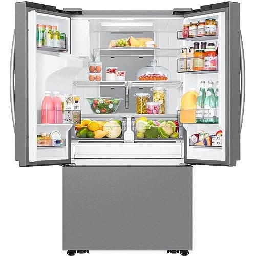 Samsung 31 cu. ft. Mega Capacity 3-Door French Door Refrigerator with Four Types of Ice, Stainless Steel, RF32CG5400SRAA
