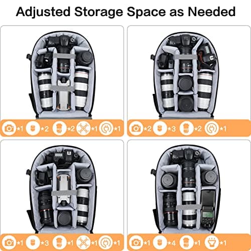 15-16 inch Waterproof Hardshell Case with Tripod Holder&Laptop Compartment Compatible with Canon/Nikon/Sony, Black MOSISO Camera Backpack, DSLR/SLR/Mirrorless Photography Camera Bag B07ZCRWPPV