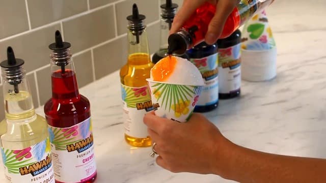 Hawaiian Shaved Ice Syrup Assortment, 6 Popular 16oz Flavors: Cherry, Grape, Blue Raspberry, Tiger's Blood, Lemon-Lime, Pina Colada
