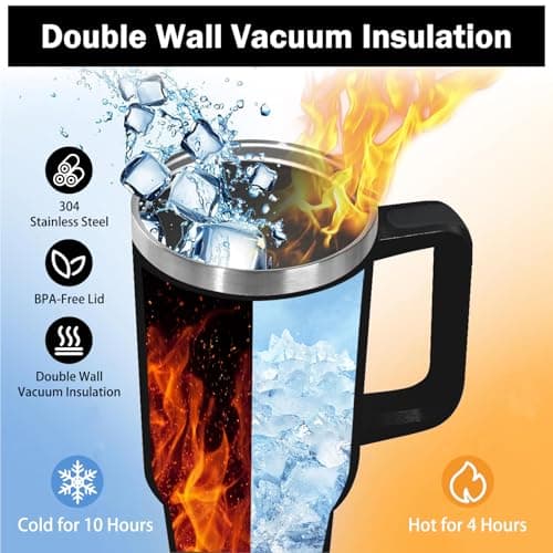 Photographer Gifts for Women Men Tumbler with Handle Straws 40oz Photography Lovers Camera Lens Coffee Cup Mugs, Cool Photographers Birthday Christmas Gifts