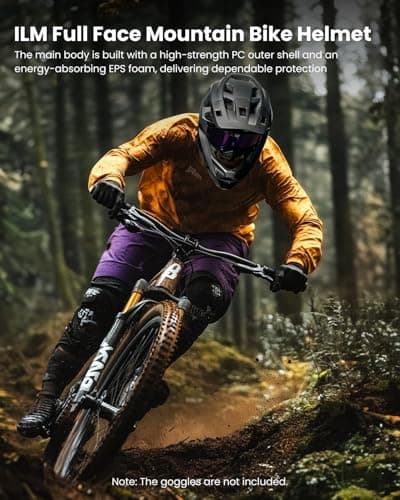 ILM Adult Mountain Bike Helmet Men & Women Full Face Lightweight BMX MTB Helmet ASTM CPSC CE Certified Cycling Helmet Model ZL-B068