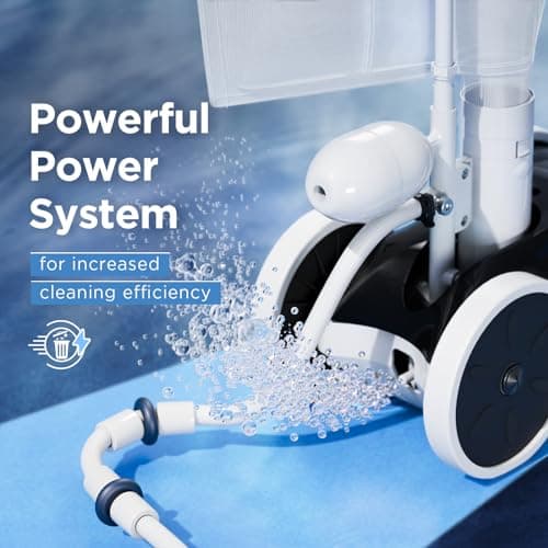 MAKHOON Upgrade Pool Pressure Side Sweeper: Professional Solution for Cleaning Your Swimming Pool (Four Wheels are Better Than Three) Need 1.5" Female Thread Pool Booster Pump Inlet, 4 Bar Pressure