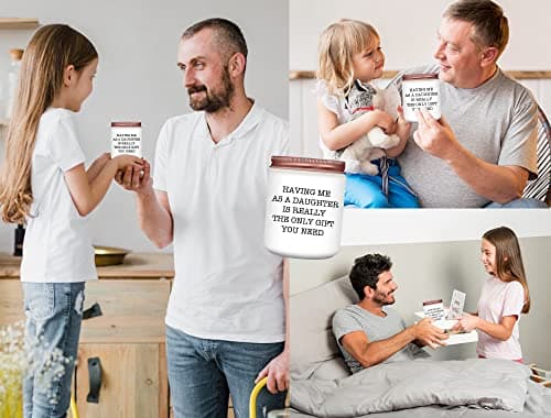 Gifts for Mom Dad from Daughter - Funny Mom Dad Birthday Gift, Mothers Fathers Day Birthday Thanksgiving Christmas Lavender Candles Gifts from Daughter