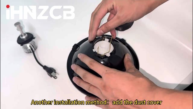 H4/9003 LED Headlight Bulbs + 7 Inch H6024 Glass Round LED Headlight Housing,Halogen Sealed High Low Dual Beam,Original Classic Look Conversion Pair Kit Pair