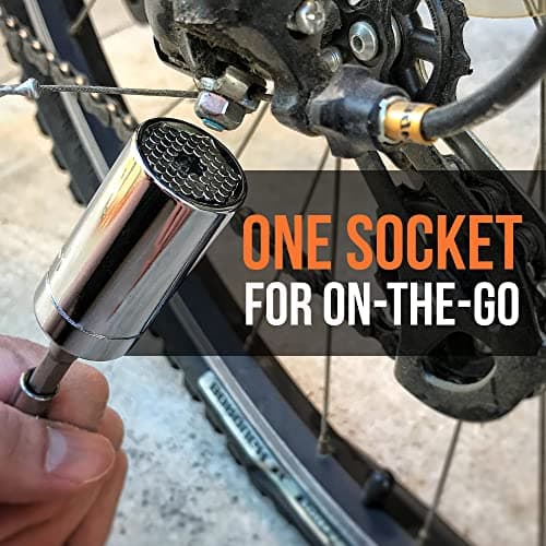 RAK Super Universal Socket Tool, 7-19mm Universal Socket Wrench Set, Gator Grip with Power Drill Adapter Set, Stocking Stuffer, Ideal Cool Gadgets Stuff for Birthday Gifts for Men Dad Husband