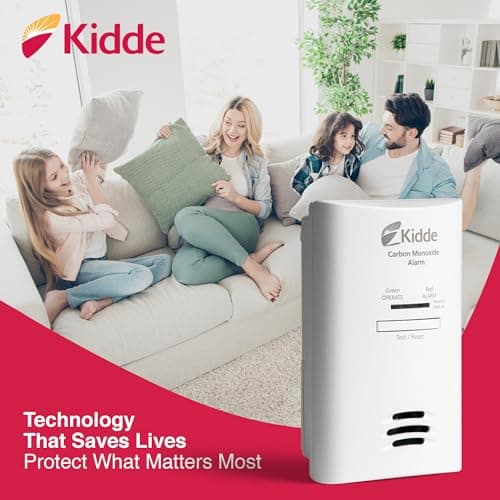 Kidde Carbon Monoxide Detector, Plug-in Carbon Monoxide Detector with AA Battery Backup, 85 dB Alarm, LED Status Light Indicators, 3rd Edition