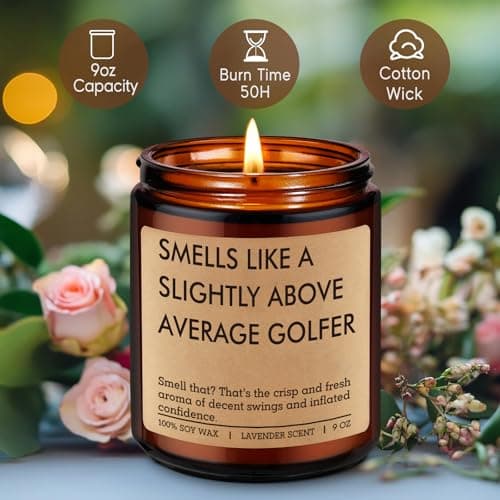 Cool Golf Themed Stuff, Golfing, Christmas, Birthday Presents for an Above Average Golfer, Dad, Boyfriend, Husband, Friend Fairy's Gift Candle, Golf Gifts for Men Him, Funny Gifts for Golfers Women B0FH6SJK5K