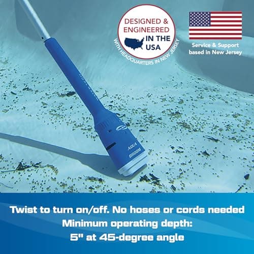 POOL BLASTER Aqua Broom Hot Tub Vacuum Cordless Spa Vac for Inflatable Above Ground and Inground Spas, Hot Tub Accessories, up to 3 Hours of Runtime, Battery-Powered, Lightweight Handheld Cleaner