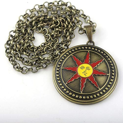 Dark Souls Game Series Inspired - Dark Souls 3 Special Edition The Sun Necklace Pendant. Great Gift For a Gamer Friend And a Great Cosplay Item For Any Dark Soul Franchise Fan. B08LR2WQ6M