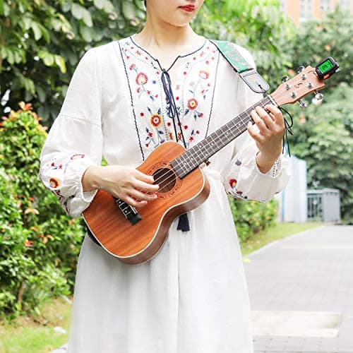 Ranch Guitar Tuner Clip On for Acoustic/Electric Guitar, Ukulele, Violin, Bass, Banjo - Fast & Accurate Chromatic Tuner with Noise Immunity Durable String Instrument Tuners - Classic Black