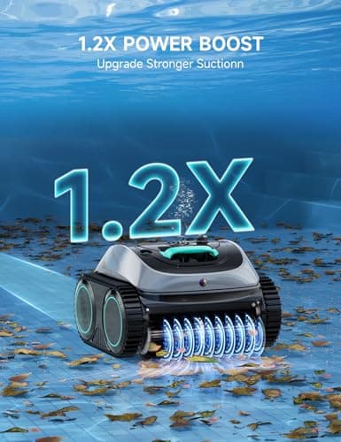 WYBOT C1 Cordless Robotic Pool Cleaner, 4-in-1 Pool Vacuum for Inground Pools & Above Ground Pool Up to 150 Mins Runtime, Power Suction with Smart Navigation & APP Control (Lake Green)