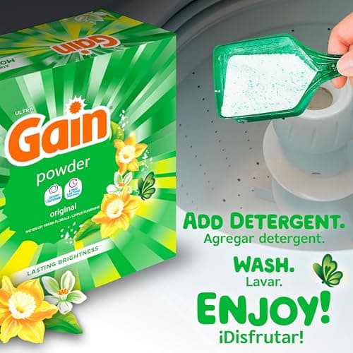 Gain Powder Laundry Detergent, Original Scent, 167 Loads, 154 OZ