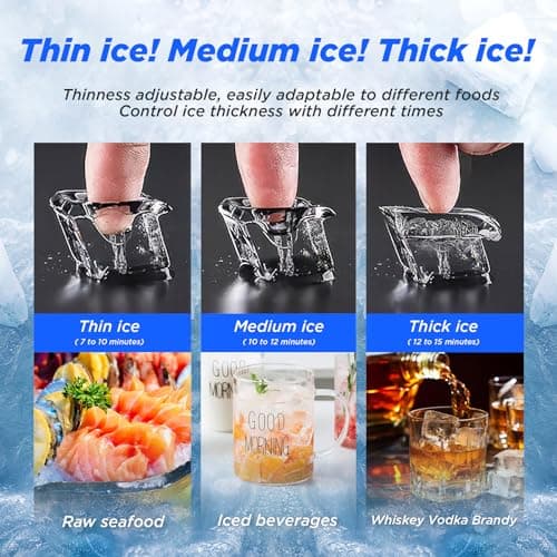 Commercial Ice Maker Machine 432 Lbs/24H with 400LBS Large Storage Bin Ice Ready in Air Cooled Clear Cube Ice for Bar Business Cafe ETL NSF(432 Lbs/24H)