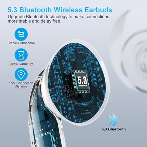for Apple Earbuds Wireless Bluetooth Headphones [Clear Call & No Noise], Air Buds Pods Noise Cancelling HiFi Ear Pods Buds for for iPhone 17 16 15 iPad/Z Flip Z Fold/Galaxy/Switch