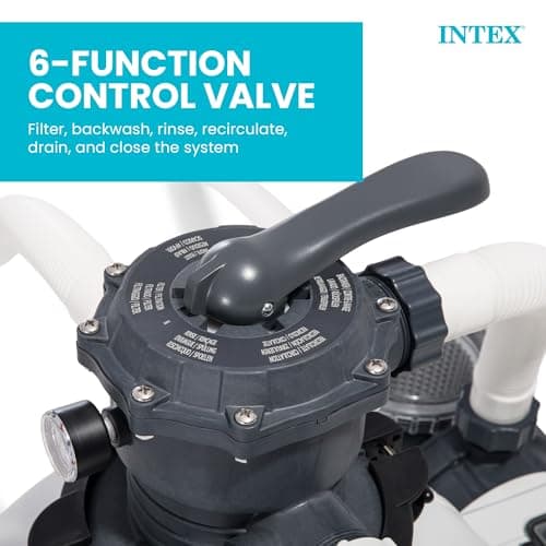 INTEX 2,800 GPH Krystal Clear Sand Filter Pump for Above Ground Pools, Swimming Pool Pump with Automatic Timer - Improved Circulation, Filtration, & Clarity