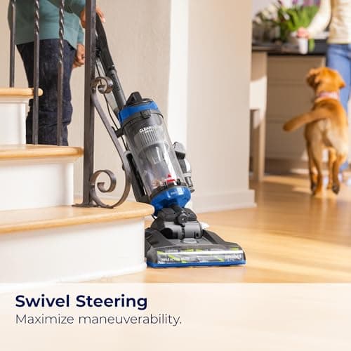 Bissell CleanView Swivel Vacuum with Triple Action Brush Roll, Swivel Steering, Extension Wand, Easy-Empty Dirt Tank, Multi-Cyclonic Suction System, New 2024 Model