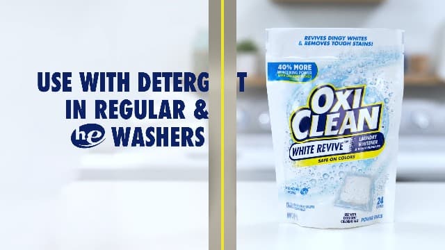 OxiClean White Revive Laundry Whitener and Stain Remover Power Paks, 24 Count