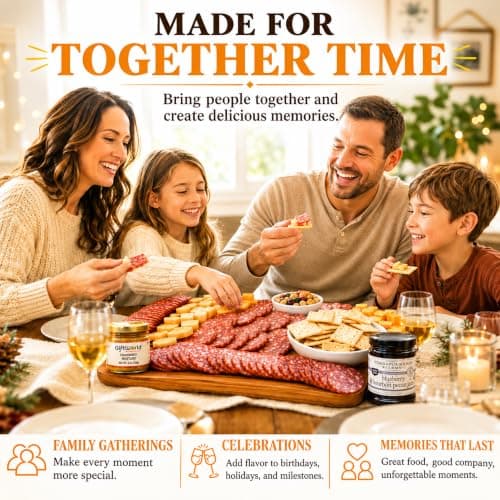 Deluxe Meat and Cheese Gift Basket – Gourmet Charcuterie Assortment Charcuterie Food Items, Meat Cheese Assortment, Food Gifts for Men, Tailgating, Business, Congratulations, Care Packages, Thanksgiving and Christmas Gifts - 11-item Bundle