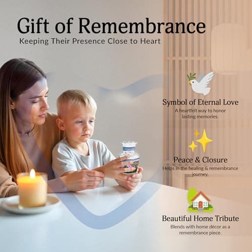 Violet Daisy Tribute Cremation Urn for Ash - Burial Urn for Ashes for Women - Cremation Urns for Ashes Adult Human Female - Memorial Gift for Your Loves Ones - Small Keepsake 3 Inch B0FT8NX4W5