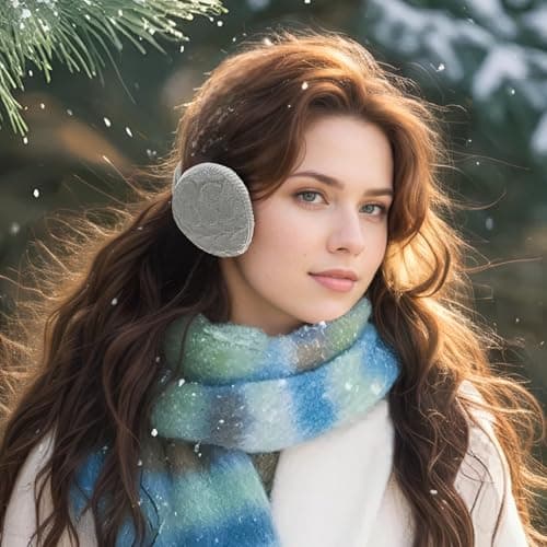 Oweisong Knit Ear Muffs for Winter Unisex Warm Ear Covers Men Women Foldable Ear Warmers Winter Accessories