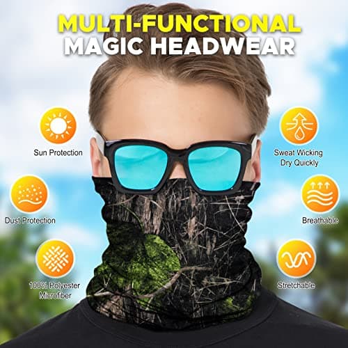 JOEYOUNG Headwear, Bandana, Neck Gaiter Head Wrap Headband Balaclava Magic Scarf