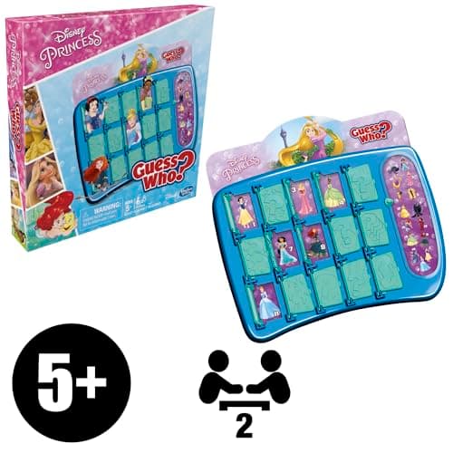 Hasbro Gaming Guess Who? Disney Princess Edition Kids Board Game, Fun Game for Families and Kids Ages 5 and Up, Easter Gifts for Boys and Girls, Preschool Games (Amazon Exclusive)