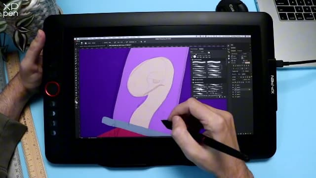 XPPen Drawing Tablet with Screen Full-Laminated Graphics Drawing Monitor Artist13.3 Pro Graphics Tablet with Adjustable Stand and 8 Shortcut Keys (8192 Levels Pen Pressure, 123% sRGB)