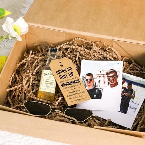 10 tags total, will you be my groomsman ask, best man proposal, wedding party gift, pairs with a gift box STOFINITY Groomsmen Proposal Tags, 8 Groomsman and 2 Best Man Cards B0DJX3NVT5