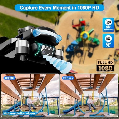 Contixo F19 Drone With 1080p HD FPV Camera, 20 Min Flight 360° Flips Brushless Motor RC Quadcopter With Altitude Hold, Obstacle Avoidance, Follow Me For Novice Beginner's Kids And Adults, 2 Batteries