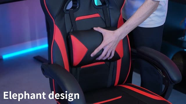 GTPLAYER Gaming Chair for Adults, Big and Tall 350LBS Heavy Duty Office Chair, Ergonomic High Back Lumbar Support and Recliner for Back Pain Relief, Sky Gray