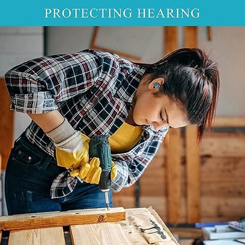 Lenicany 30Pair Soft Foam EarPlugs, 32dB Disposable Sound Blocking Noise Cancelling Ear Plugs for Sleeping/Concerts Loud Music/Shooting Guns/Work Construction, Hearing Safety Protection (Blue)