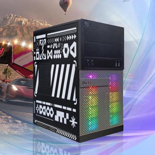 Dell Gaming OptiPlex Desktop RGB Computer PC, Intel Core i7, Radeon RX 550, 16GB RAM, 512GB SSD, RGB Keyboard & Mouse, WiFi 600M, BT 5.0, Windows 11 Pro (Renewed)