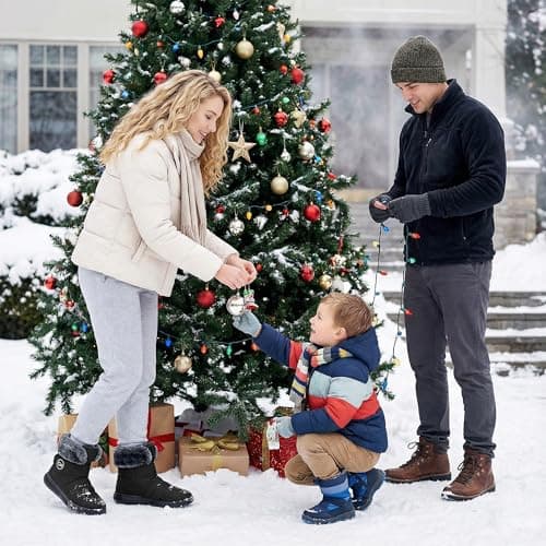 Reimferce Womens Snow Boots for Winter: Comfortable & Warm for All Day Wear - Waterproof Non Slip Booties for Commute Outdoor Walking