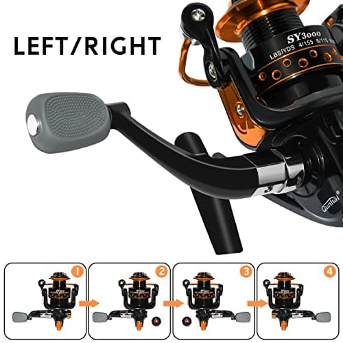 Summer and Centron Spinning Reels, 12 +1 BB Light Weight & Ultra Smooth Reel for Ice/Summer 3000/1000 Fishing Reel by QINGLER