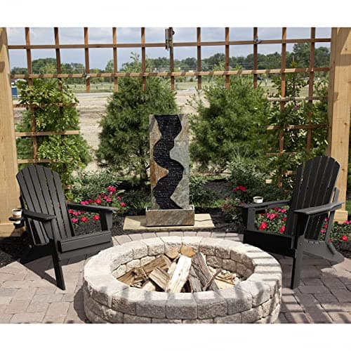 FUNBERRY Folding Adirondack Chair Set of 4, All Weather HDPE Fire Pit Chairs with Cup Holder for Outdoor