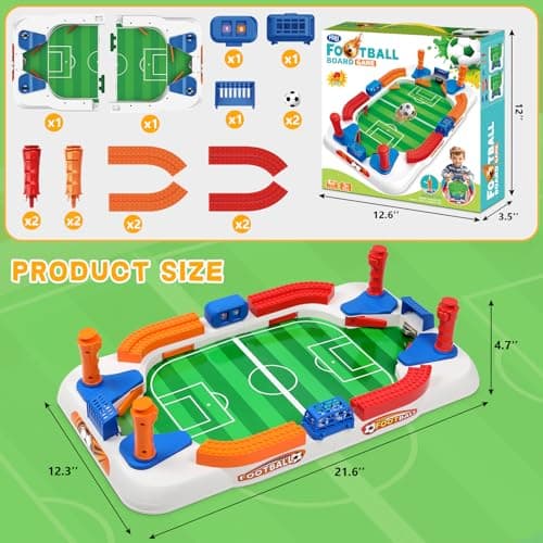 Football Games Board Indoor Sports Game Room Pinball Interactive Birthday Gift Toys 3 4 5 6 7 8-12 Year Family Gatherings Mini Foosball Table Game for Kids Soccer Game Set Gifts Boys Toy B0DZ6QMSCC