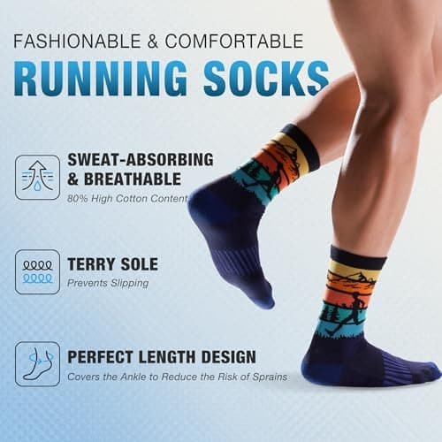 Jeasona Athletic Socks Men Running Cycling Gifts for Runners Riders Sports Gear Accessories