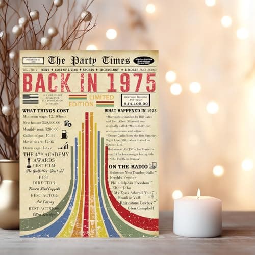 Vintage 50th Birthday Card, Happy 50th Birthday Gifts for Him Her, Funny 50 Year Old Birthday Gift Ideas for Couple, Unique 50th Birthday Decorations for Women Men