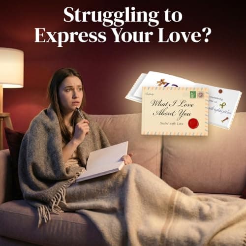 Fill in the Blank Book for Boyfriend Girlfriend, Personalized Anniversary, Christmas and Birthday Gifts for Men Women What I Love About You Book for Couples - Valentines Day Gifts for Him, Her