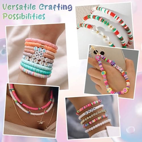 OHOME Stocking Stuffers for Kids - 5300 Clay Beads Bracelet Making Kit,Arts and Crafts for Kids Ages 8-12,Christmas Gifts Crafts Games Toys for 3-10 Year Old Birthday,Travel Essential