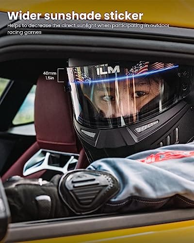 ILM Snell SA2025 Full Face Auto Racing Helmets Lightweight Fiberglass for Adult Men and Women Model 890