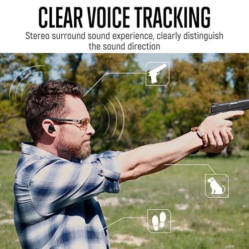 GLORYFIRE Shooting Ear Protection Earplugs, Bluetooth Hearing Protection Earbuds for Noise Reduction