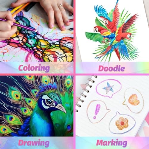 Stocking Stuffers, Art Supplies, 12 Rainbow Colored Pencils, Teen Girl Gifts Trendy Stuff, Art Supplies for Kids 9-12, Gifts for 5-12 Year Old Girl, Arts and Crafts for Kids Ages 8-12