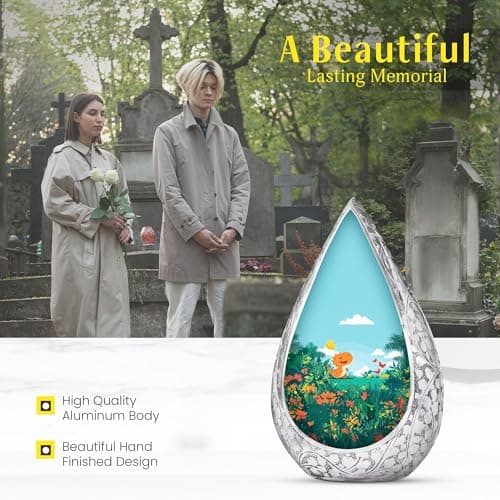 Dinosaur Burial Urn for Adult Ashes for Men & Women - Green or Blue Memorial Cremation Urns for Human Ashes Adult Grandmother - Small Decoration Urn for Human 3 Inch B0FG885R6D