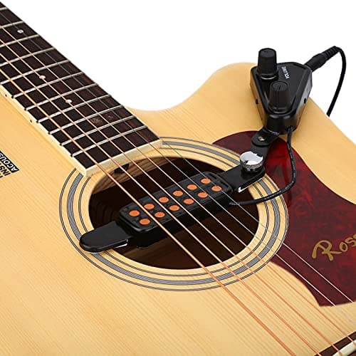 12 Sound Hole Guitar Pickup Acoustic Classical Guitar Transducer with Tone and Volume Control for Acoustic Guitar Cable Length 10 ft