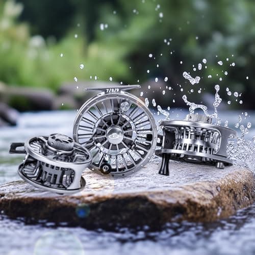 SF Premium SF005 Fly Fishing Reel Aircraft-Grade Aluminum 3/4/5, 5/6/7, 7/8/9 WT Dust-Proof Sealed Drag Free Reel Case Perfect for Trout & Bass